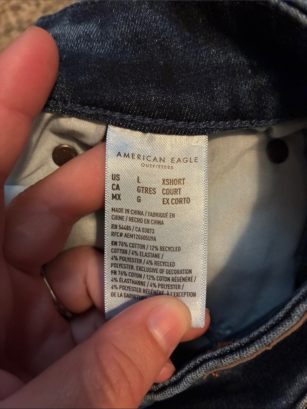 American Eagle BFF jegging -size large (14, 16, 18) x-short - Picture 5 of 10